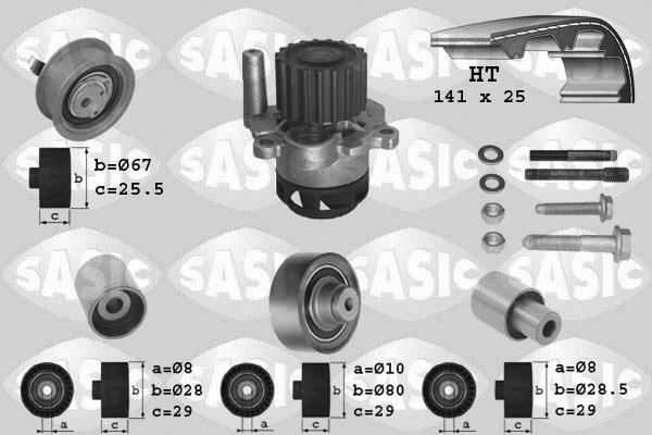 Sasic 3906089 - Водяний насос + комплект зубчатого ременя autocars.com.ua