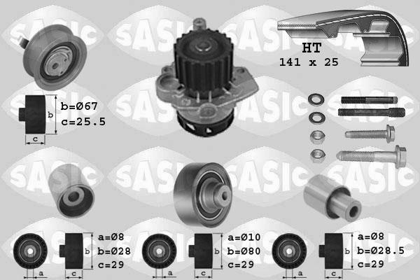 Sasic 3906090 - Водяний насос + комплект зубчатого ременя autocars.com.ua