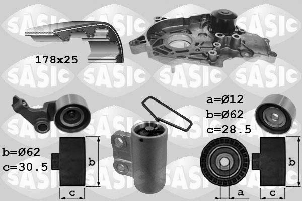 Sasic 3906094 - Водяний насос + комплект зубчатого ременя autocars.com.ua