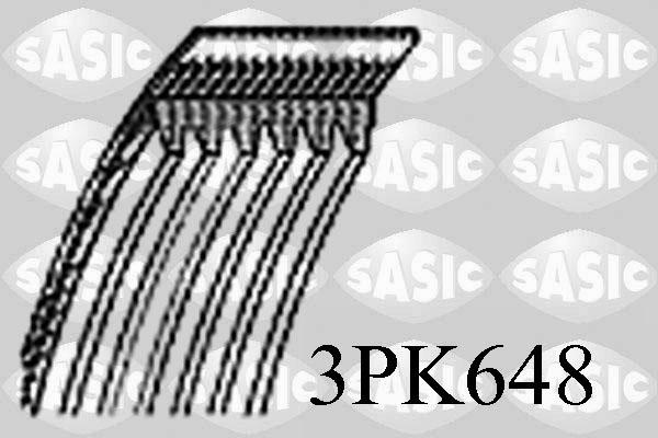 Sasic 3PK648 - Поликлиновой ремінь autocars.com.ua