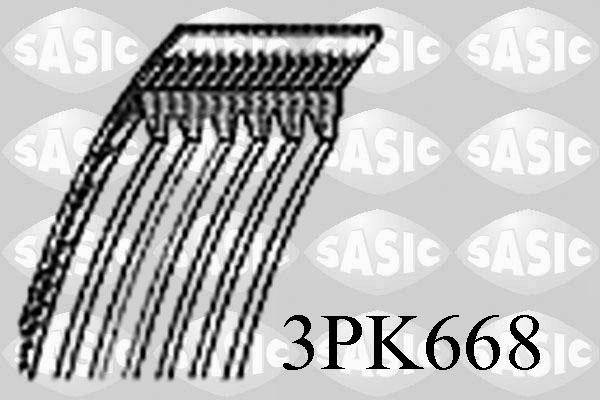 Sasic 3PK668 - Поликлиновой ремень avtokuzovplus.com.ua
