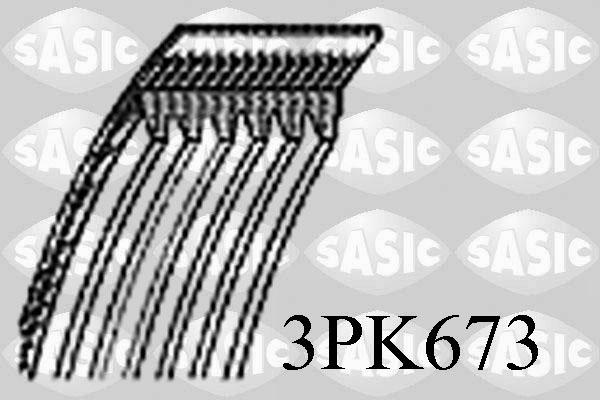 Sasic 3PK673 - Поликлиновой ремінь autocars.com.ua