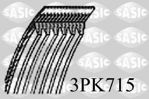Sasic 3PK715 - Поликлиновой ремінь autocars.com.ua