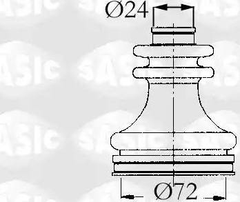 Sasic 4003449 - Пильник, приводний вал autocars.com.ua