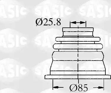 Sasic 4003458 - Пыльник, приводной вал autodnr.net