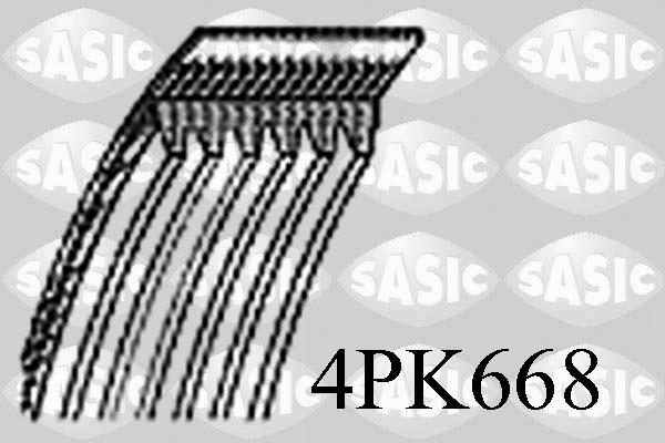 Sasic 4PK668 - Поликлиновой ремінь autocars.com.ua