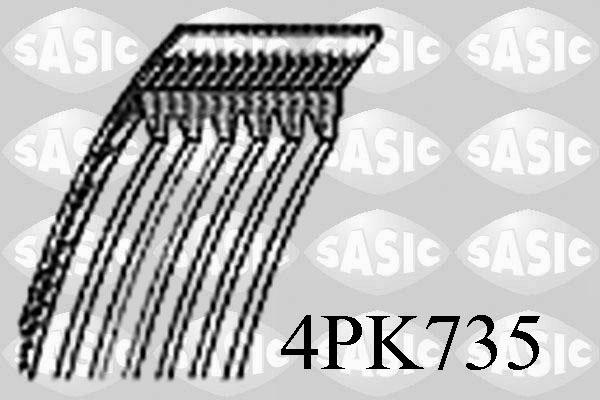Sasic 4PK735 - Поликлиновой ремень avtokuzovplus.com.ua