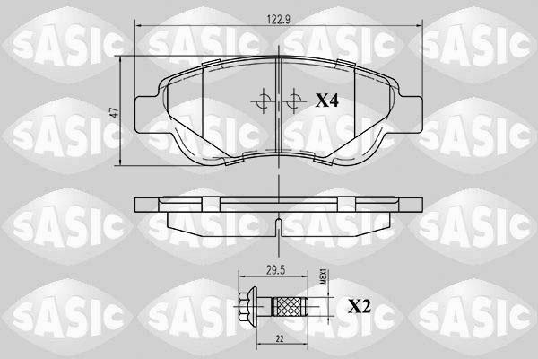 Sasic 6210006 - Тормозные колодки, дисковые, комплект avtokuzovplus.com.ua