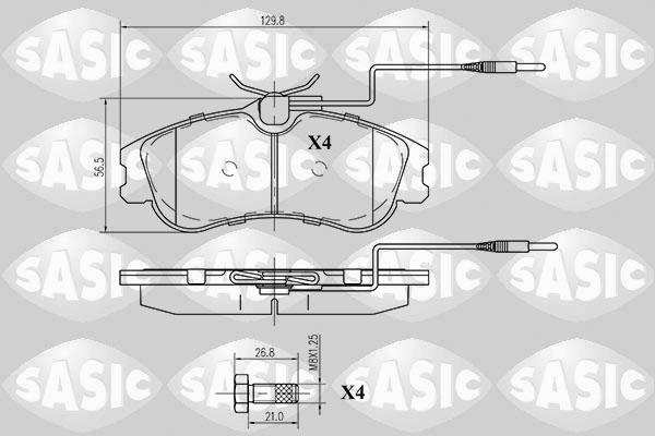 Sasic 6210007 - Гальмівні колодки, дискові гальма autocars.com.ua