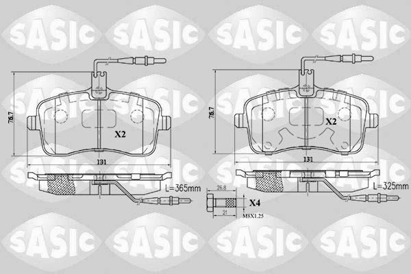 Sasic 6210019 - Тормозные колодки, дисковые, комплект avtokuzovplus.com.ua