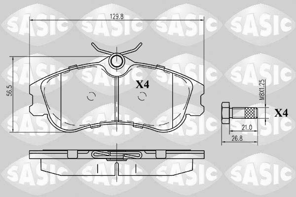 Sasic 6210026 - Гальмівні колодки, дискові гальма autocars.com.ua