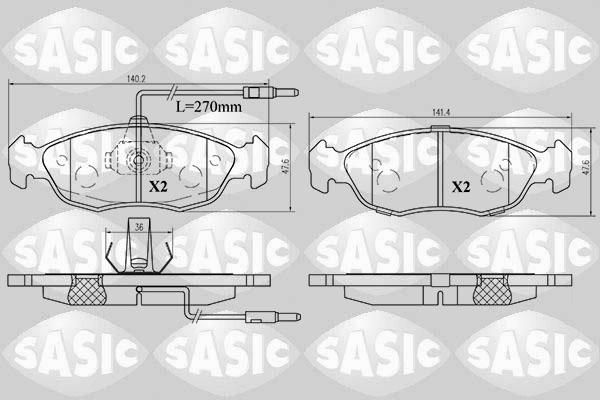 Sasic 6210031 - Гальмівні колодки, дискові гальма autocars.com.ua