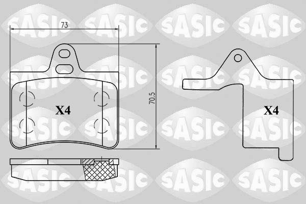 Sasic 6210034 - Тормозные колодки, дисковые, комплект avtokuzovplus.com.ua