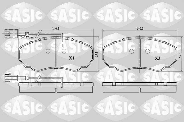 Sasic 6210036 - Тормозные колодки, дисковые, комплект avtokuzovplus.com.ua