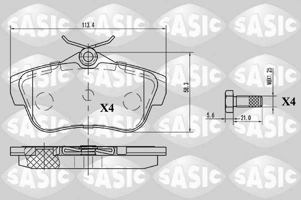 Sasic 6210037 - Тормозные колодки, дисковые, комплект avtokuzovplus.com.ua