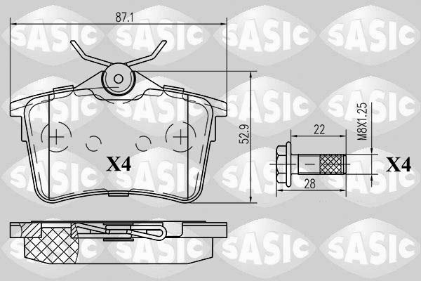 Sasic 6210038 - Гальмівні колодки, дискові гальма autocars.com.ua