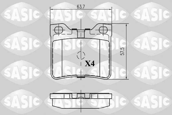 Sasic 6210041 - Гальмівні колодки, дискові гальма autocars.com.ua