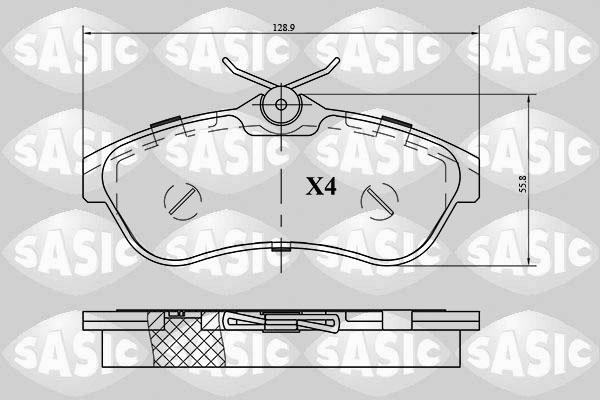 Sasic 6210044 - Гальмівні колодки, дискові гальма autocars.com.ua