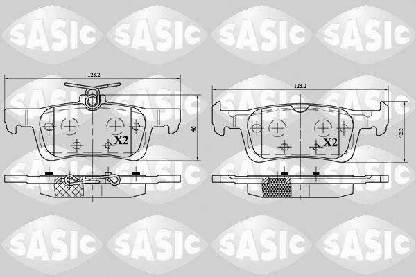 Sasic 6210052 - Тормозные колодки, дисковые, комплект avtokuzovplus.com.ua