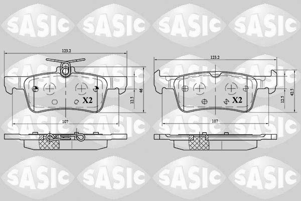 Sasic 6210053 - Тормозные колодки, дисковые, комплект avtokuzovplus.com.ua