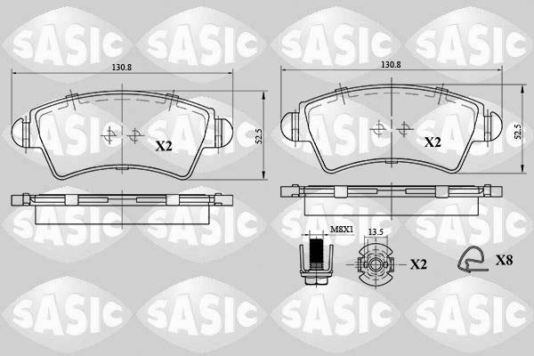 Sasic 6210056 - Тормозные колодки, дисковые, комплект avtokuzovplus.com.ua