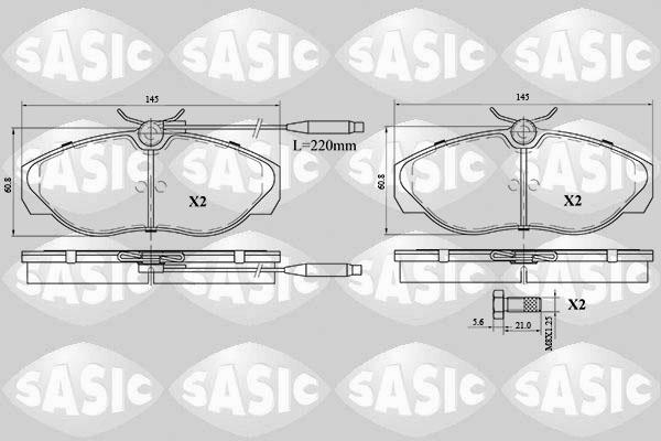 Sasic 6210058 - Гальмівні колодки, дискові гальма autocars.com.ua