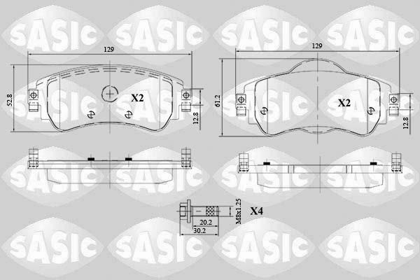 Sasic 6210066 - Гальмівні колодки, дискові гальма autocars.com.ua