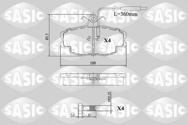 Sasic 6210067 - Гальмівні колодки, дискові гальма autocars.com.ua