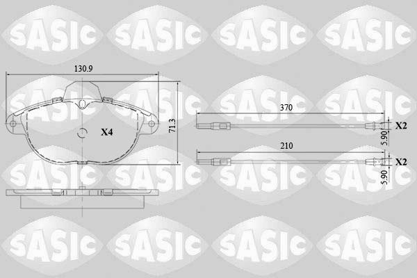 Sasic 6210068 - Тормозные колодки, дисковые, комплект avtokuzovplus.com.ua