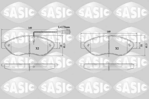 Sasic 6210072 - Гальмівні колодки, дискові гальма autocars.com.ua