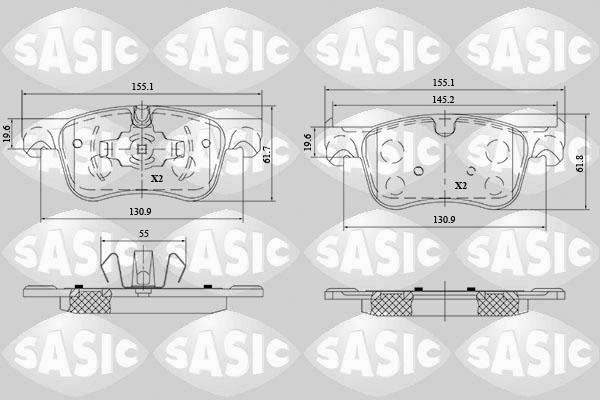 Sasic 6210073 - Гальмівні колодки, дискові гальма autocars.com.ua