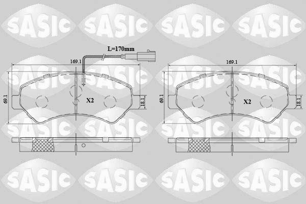 Sasic 6210084 - Тормозные колодки, дисковые, комплект avtokuzovplus.com.ua