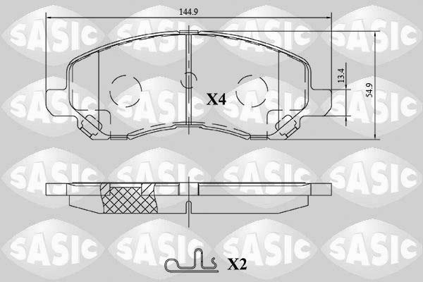 Sasic 6210087 - Гальмівні колодки, дискові гальма autocars.com.ua