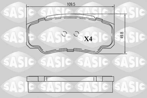 Sasic 6210089 - Гальмівні колодки, дискові гальма autocars.com.ua