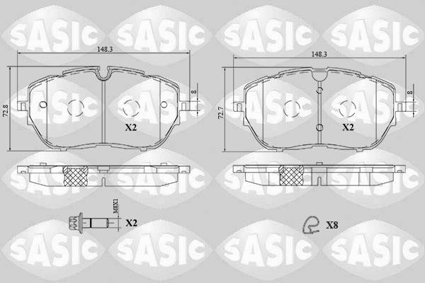 Sasic 6210092 - Тормозные колодки, дисковые, комплект avtokuzovplus.com.ua