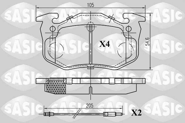 Sasic 6214001 - Гальмівні колодки, дискові гальма autocars.com.ua