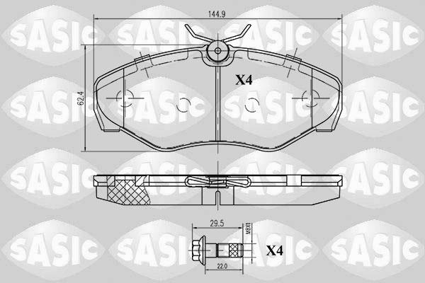 Sasic 6214007 - Гальмівні колодки, дискові гальма autocars.com.ua