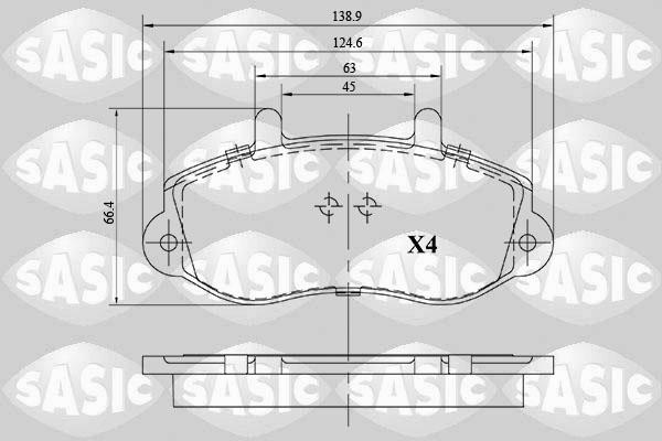 Sasic 6214033 - Тормозные колодки, дисковые, комплект autodnr.net