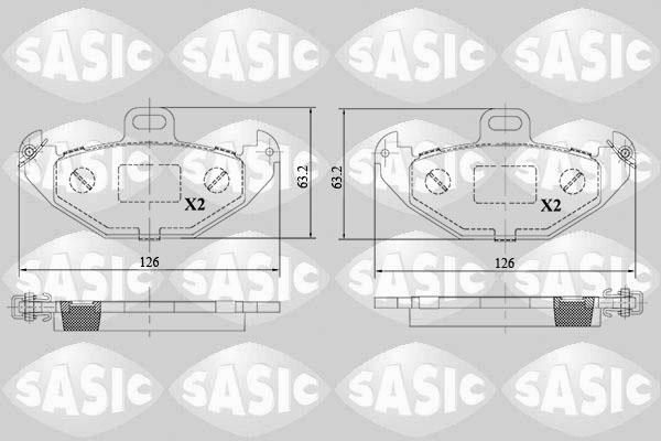 Sasic 6214035 - Гальмівні колодки, дискові гальма autocars.com.ua