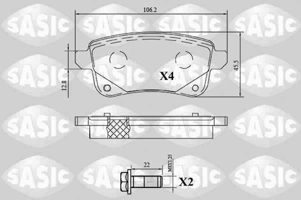 Sasic 6214047 - Гальмівні колодки, дискові гальма autocars.com.ua