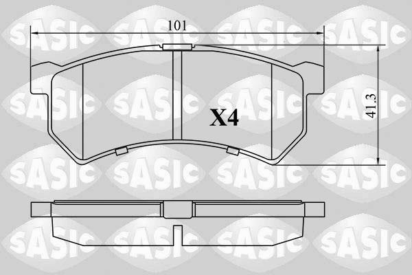 Sasic 6214052 - Тормозные колодки, дисковые, комплект autodnr.net