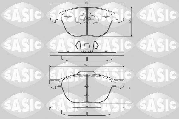 Sasic 6216001 - Гальмівні колодки, дискові гальма autocars.com.ua