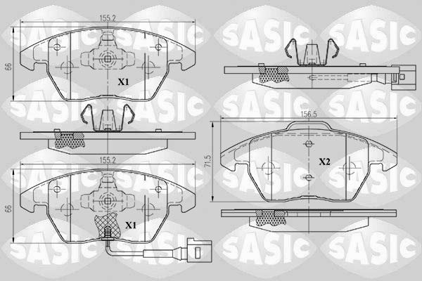 Sasic 6216004 - Гальмівні колодки, дискові гальма autocars.com.ua