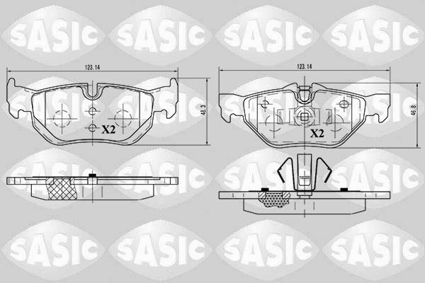 Sasic 6216012 - Гальмівні колодки, дискові гальма autocars.com.ua