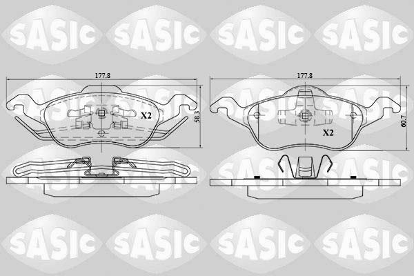 Sasic 6216018 - Гальмівні колодки, дискові гальма autocars.com.ua