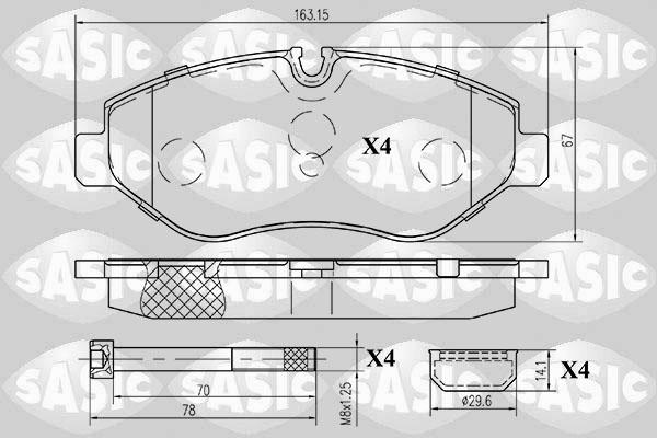 Sasic 6216022 - Гальмівні колодки, дискові гальма autocars.com.ua