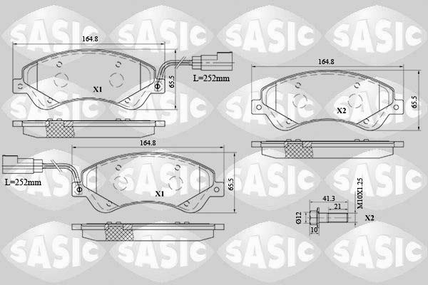 Sasic 6216042 - Гальмівні колодки, дискові гальма autocars.com.ua