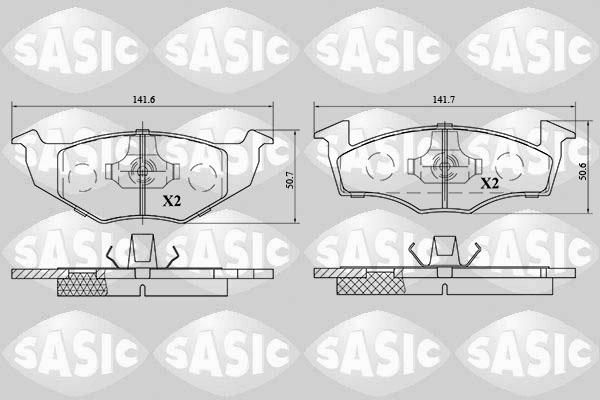 Sasic 6216051 - Гальмівні колодки, дискові гальма autocars.com.ua