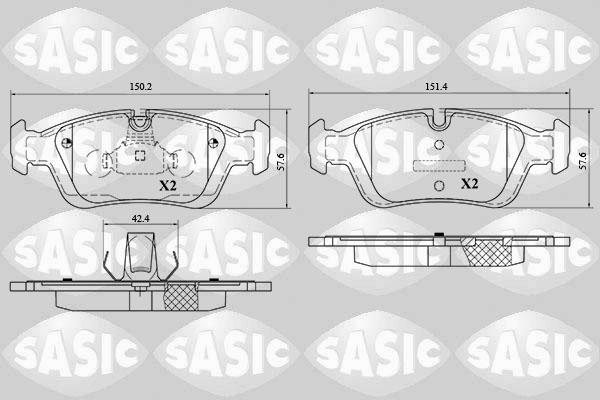 Sasic 6216052 - Гальмівні колодки, дискові гальма autocars.com.ua