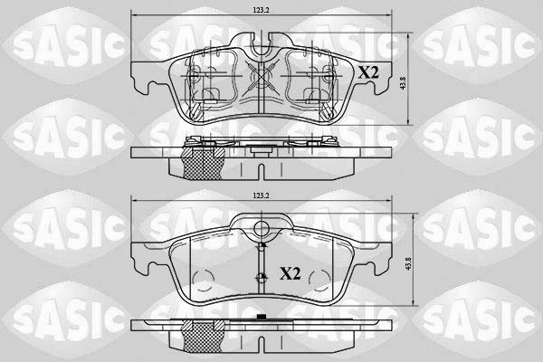 Sasic 6216061 - Гальмівні колодки, дискові гальма autocars.com.ua